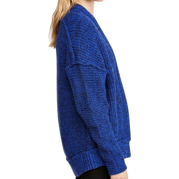 Free People High Hopes Cardigan Sweater Navy Blue - Picture 3 of 7